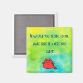 inspirierendes Zitat über Glück Magnet (Vorderseite/Rückseite)