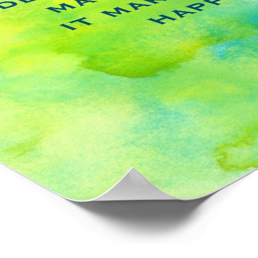 inspirierendes Zitat über Glück Poster (Ecke)