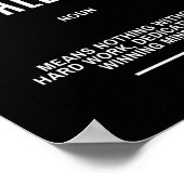 inspirierendes Zitat über Talente Poster (Ecke)