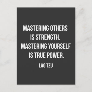 Inspirierendes Zitat von Lao Tzu Postkarte