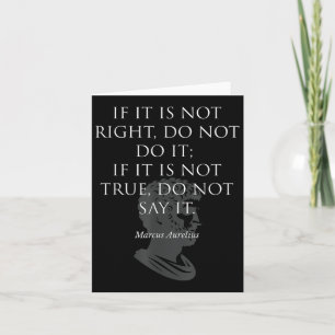 inspirierendes Zitat von Philosoph Marcus Aurelius Karte