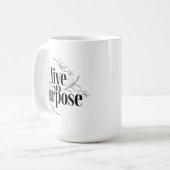 inspirierendes Zitat, zielgerecht leben Kaffeetasse (Vorderseite Links)