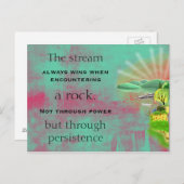 inspirierendes Zitat zu einer Abstrakten Malerei Postkarte (Vorne/Hinten)