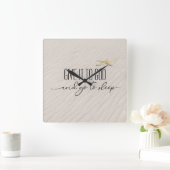 inspirierendes Zitat zum Strand Sand Quadratische Wanduhr (Zuhause)