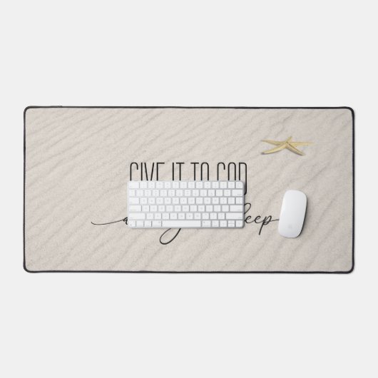 inspirierendes Zitat zum Strand Sand Schreibtischunterlage (Tastatur & Maus)