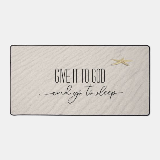 inspirierendes Zitat zum Strand Sand Schreibtischunterlage (Vorderseite)