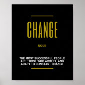 inspirierendes Zitat zum Wandel Poster (Vorne)