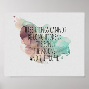 inspirierendes Zitatposter Buddha zum Wahrheitstex Poster