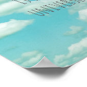 inspirierendes Zitatposter Lao Tzu am blauen Himme Poster (Ecke)