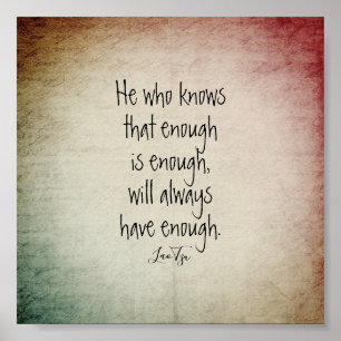 inspirierendes Zitatposter Lao Tzu Text Poster