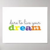 inspirierendes Zitatposter wagt es, Wandkunst zu t Poster (Vorne)