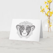 Inspiriert Affe Karte (Gelbe Blume)