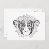 Inspiriert Affe Postkarte (Vorne/Hinten)