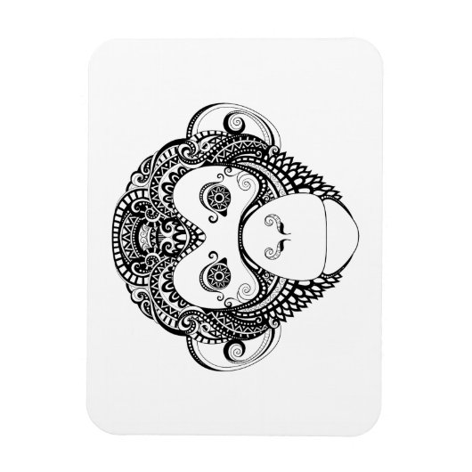 Inspiriert Affendesign Magnet (Vertikal)