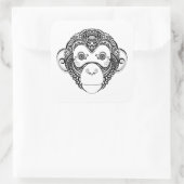 Inspiriert Affendesign Quadratischer Aufkleber (Tasche)