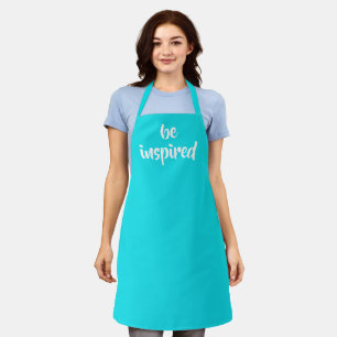 "Inspiriert" Aqua Blue Schürze