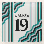 Inspiriert Aquamarin Glasuntersetzer (Vorderseite)