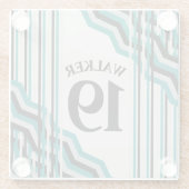 Inspiriert Aquamarin Glasuntersetzer (Rückseite)