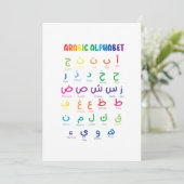 Inspiriert Arabisches Lernen: Schöne Alphabet Kuns Einladung (Stehend Vorderseite)