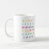 Inspiriert Arabisches Lernen: Schöne Alphabet Kuns Kaffeetasse (Links)