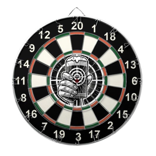 Inspiriert Bier Zielort Dartscheibe (vorne)