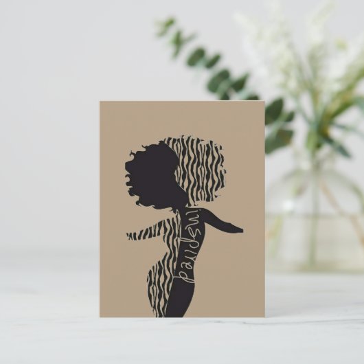 "Inspiriert" Black & Tan Pose Postkarte (Stehend Vorderseite)