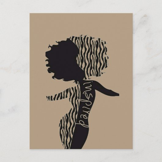 "Inspiriert" Black & Tan Pose Postkarte (Vorderseite)