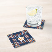 Inspiriert Blau-Orange-Untersetzer Rechteckiger Pappuntersetzer (Vor Ort)