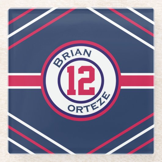 Inspiriert Blau- und Rottglas-Untersetzer Glasuntersetzer (Vorderseite)