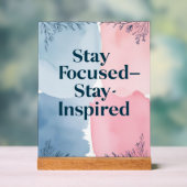 Inspiriert Bleibe bleibe Acrylschild (Neutral)