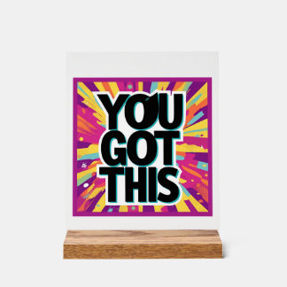 Inspiriert bleibe - Motivierend und aufwerbende De Acrylschild