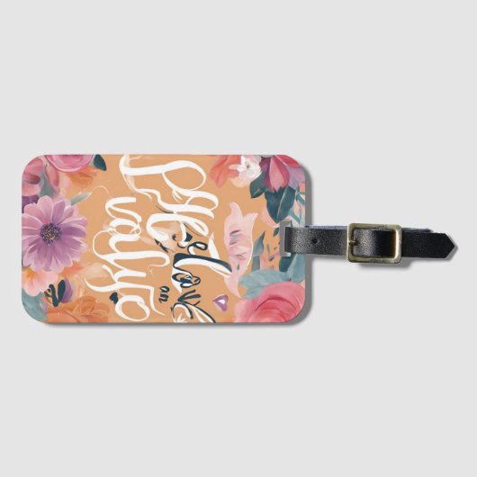 Inspiriert bleibe - Motivierend und aufwerbende De Gepäckanhänger (Vorderseite (Horizontal))