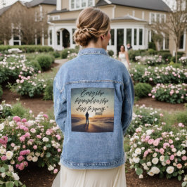 Inspiriert bleibe - Motivierend und aufwerbende De Jeansjacke