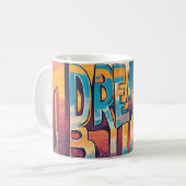 Inspiriert bleibe - Motivierend und aufwerbende De Kaffeetasse (Vorderseite Links)