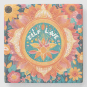 Inspiriert bleibe - Motivierend und aufwerbende De Steinuntersetzer (Vorderseite)