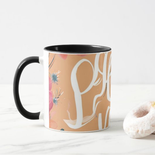 Inspiriert bleibe - Motivierend und aufwerbende De Tasse (Mit Donut)