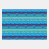 Inspiriert Blended Waves of Aqua Blue Geschenkpapier Set (Vorderseite 2)