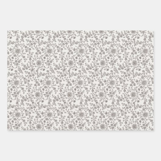 Inspiriert Blockdruck Geschenkpapier Set (Vorderseite 3)