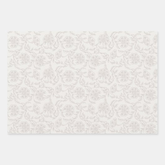 Inspiriert Blockdruck Geschenkpapier Set (Vorderseite)