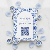Inspiriert Blue Floral UAWG qr-Code Begleitkarte