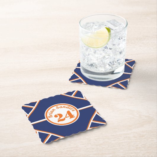 Inspiriert Blue & Orange Paper Untersetzer (Vor Ort)