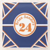 Inspiriert Blue-Orange-Untersetzer Glasuntersetzer (Vorderseite)