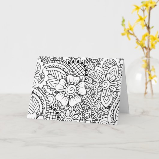 Inspiriert Blume Karte (Gelbe Blume)