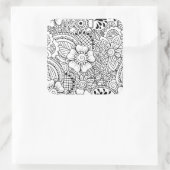 Inspiriert Blume Quadratischer Aufkleber (Tasche)