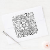 Inspiriert Blume Quadratischer Aufkleber (Umschlag)
