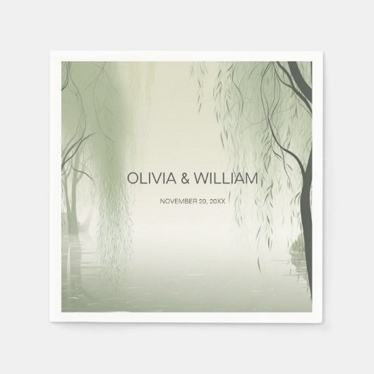 Inspiriert Blütenfeder Serviette (Vorderseite)