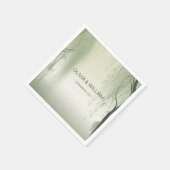 Inspiriert Blütenfeder Serviette (Ecke)