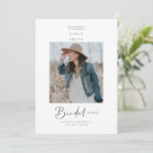 Inspiriert Bride Foto Bridal Dusche Einladung (Stehend Vorderseite)