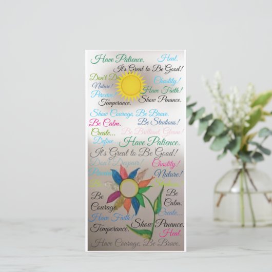 Inspiriert Dankeskarte (Stehend Vorderseite)