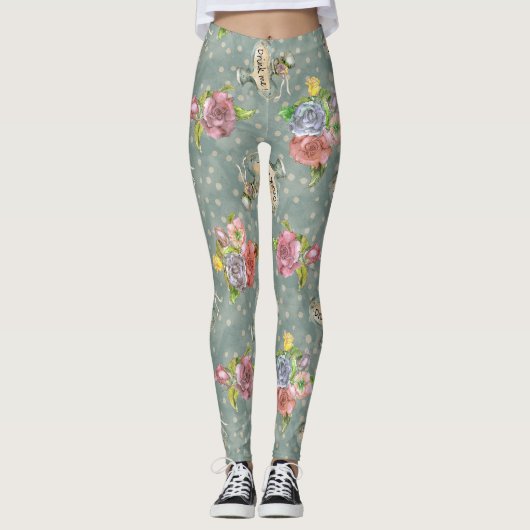 Inspiriert durch Alice im Wunderland Leggings (Vorderseite)